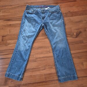 LADIES CRUEL DENIM JAYLEY BLUE TROUSER COTTON JEAN SZ 35/ 19 REGULAR